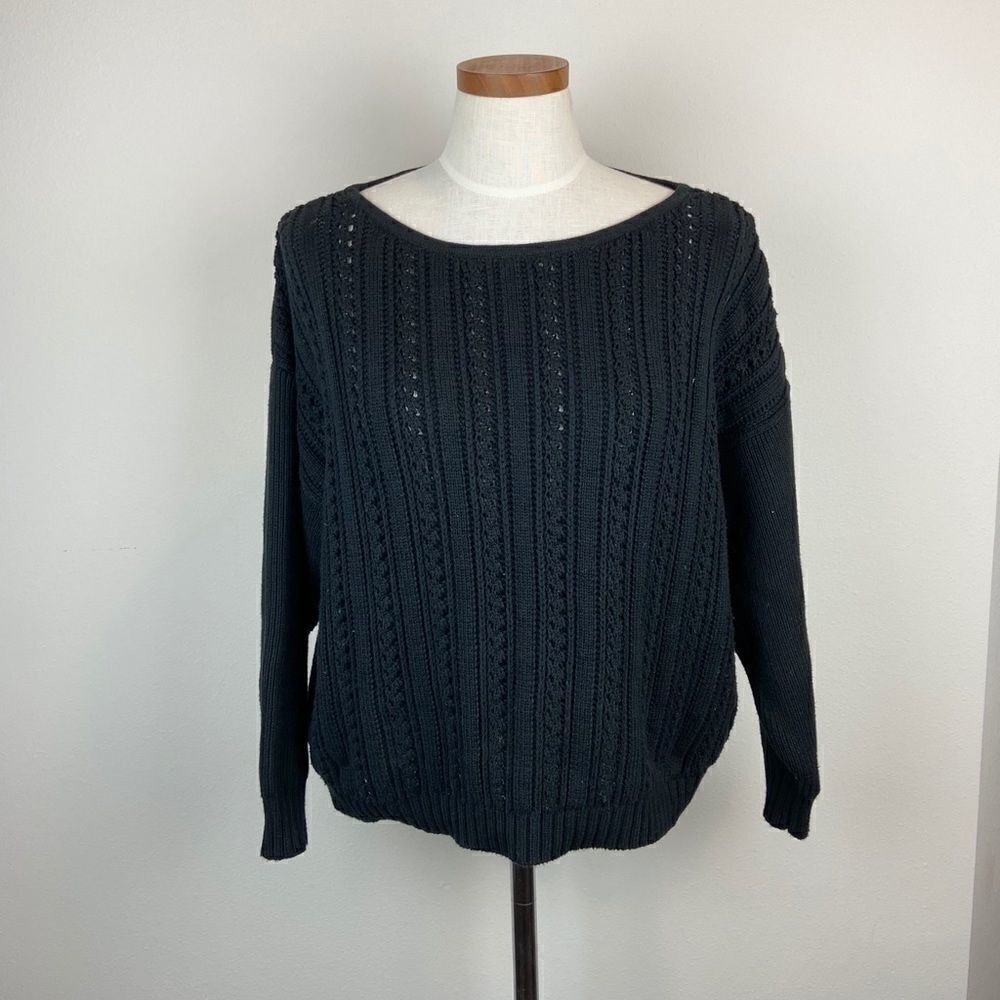 Point Sur Boxy Pointelle Sweater - Picture 1 of 7